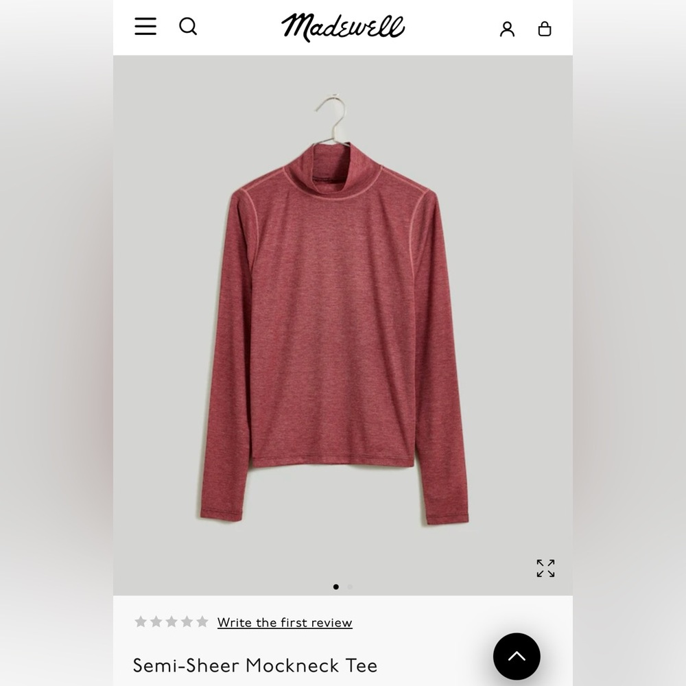 Madewell Semi-sheer Mockneck Tee